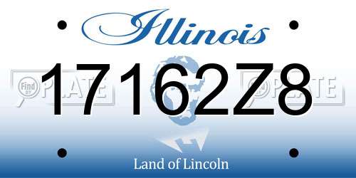 17162Z8 Illinois License Plate