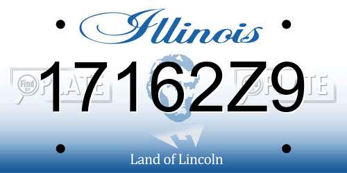 17162Z9 Illinois License Plate