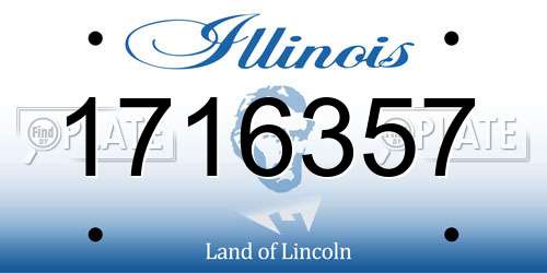 1716357 Illinois License Plate
