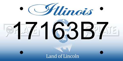 17163B7 Illinois License Plate