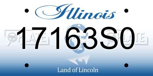 17163S0 Illinois License Plate