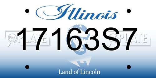 17163S7 Illinois License Plate