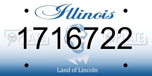 1716722 Illinois License Plate