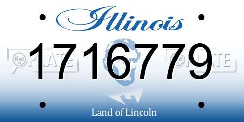 1716779 Illinois License Plate