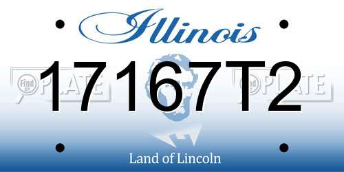 17167T2 Illinois License Plate