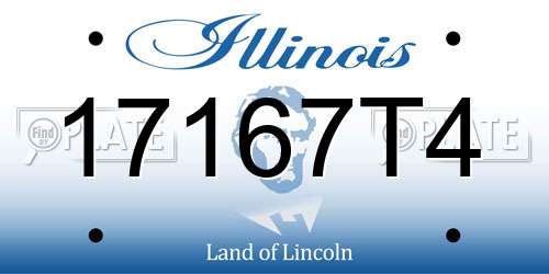 17167T4 Illinois License Plate