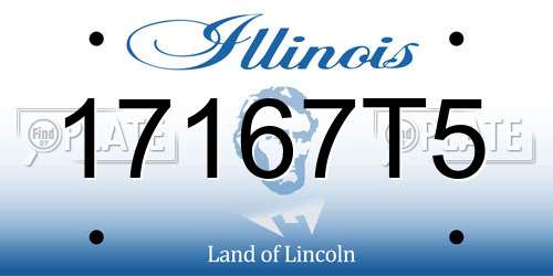 17167T5 Illinois License Plate