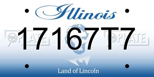 17167T7 Illinois License Plate