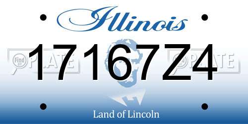 17167Z4 Illinois License Plate