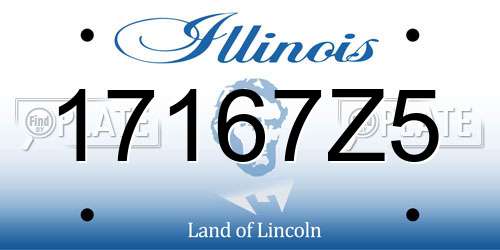17167Z5 Illinois License Plate