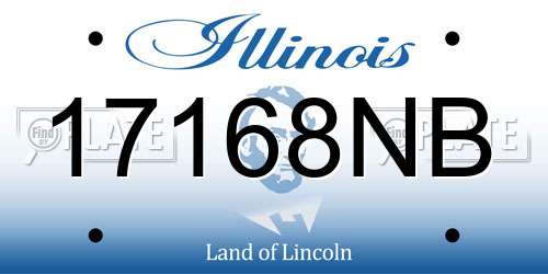 17168NB Illinois License Plate