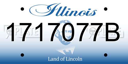 1717077B Illinois License Plate