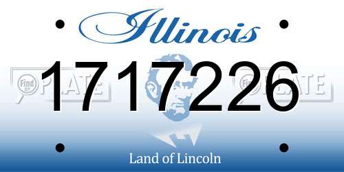 1717226 Illinois License Plate