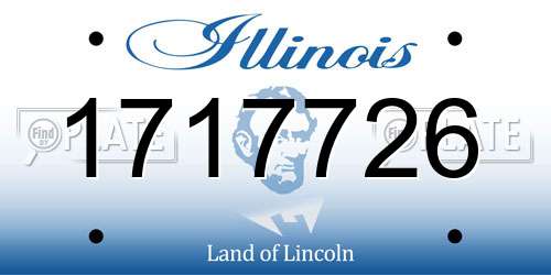 1717726 Illinois License Plate