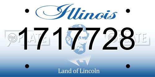 1717728 Illinois License Plate