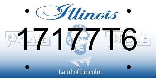 17177T6 Illinois License Plate