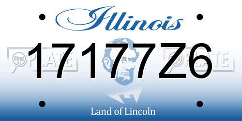 17177Z6 Illinois License Plate