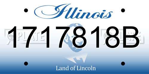 1717818B Illinois License Plate