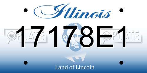 17178E1 Illinois License Plate