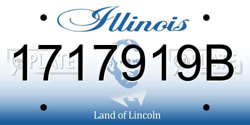 1717919B Illinois License Plate