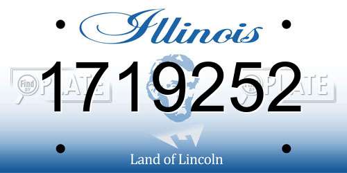 1719252 Illinois License Plate