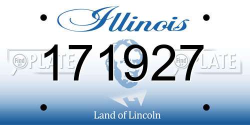171927 Illinois License Plate