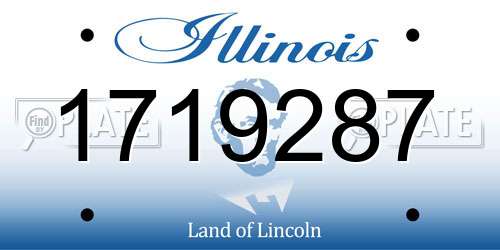 1719287 Illinois License Plate