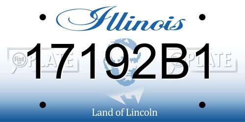 17192B1 Illinois License Plate