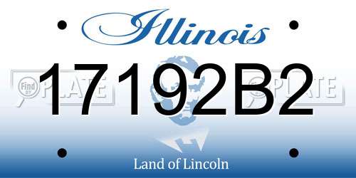 17192B2 Illinois License Plate