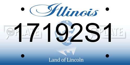 17192S1 Illinois License Plate