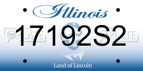 17192S2 Illinois License Plate