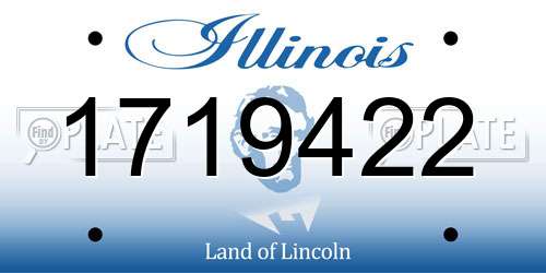 1719422 Illinois License Plate