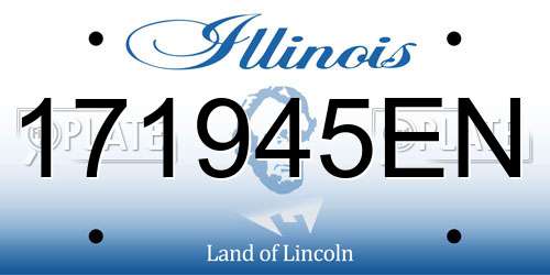 171945EN Illinois License Plate