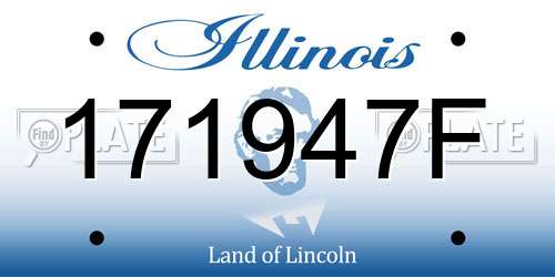 171947F Illinois License Plate