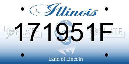 171951F Illinois License Plate