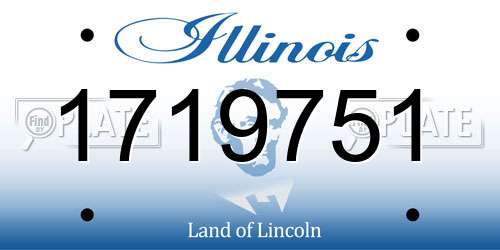 1719751 Illinois License Plate