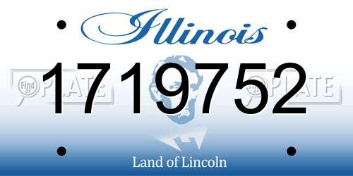 1719752 Illinois License Plate