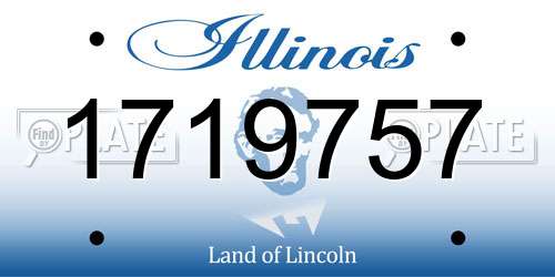 1719757 Illinois License Plate