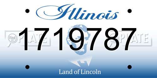 1719787 Illinois License Plate
