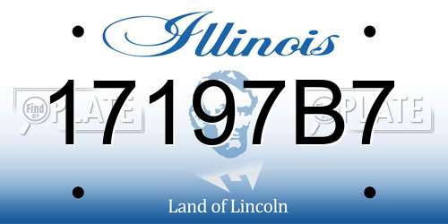 17197B7 Illinois License Plate