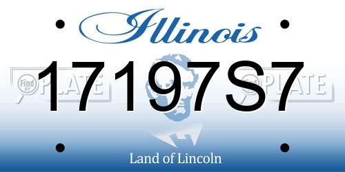 17197S7 Illinois License Plate