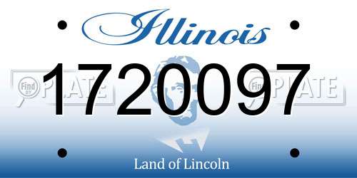 1720097 Illinois License Plate