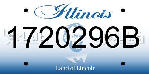 1720296B Illinois License Plate