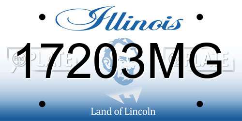 17203MG Illinois License Plate