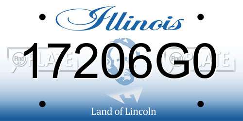 17206G0 Illinois License Plate