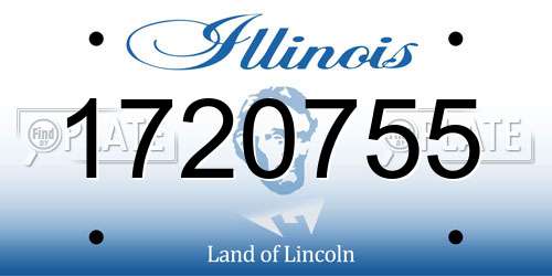 1720755 Illinois License Plate