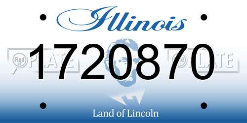 1720870 Illinois License Plate