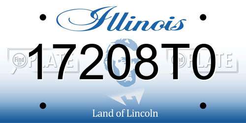 17208T0 Illinois License Plate