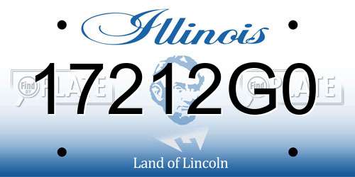 17212G0 Illinois License Plate