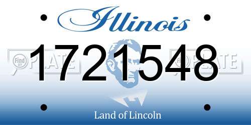 1721548 Illinois License Plate